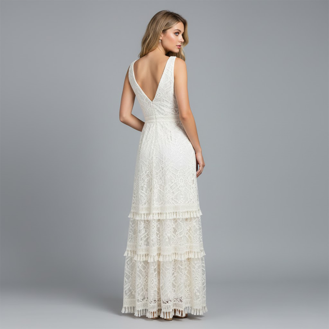 Avaree | Women’s Lace Maxi Dress with V-Neck