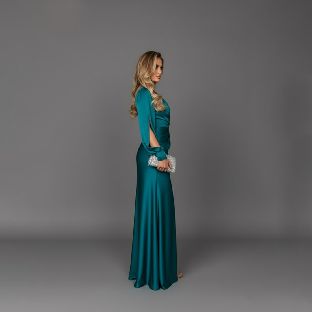 Isolae | Women’s One-Shoulder Satin Evening Dress