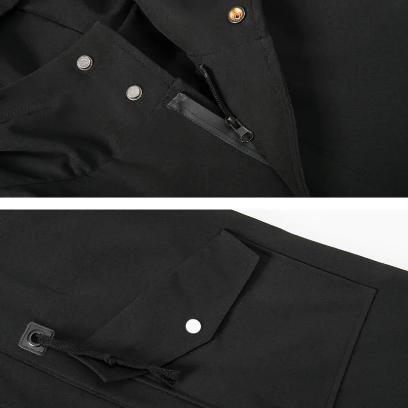 Trench Coat Men Loose Handsome Kpop Chic Pockets Streetwear All-match Personality Spring Autumn Vintage Casual Мужская Одежда - Image 6